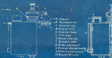 Dental lubricator drawing by Hofschneider