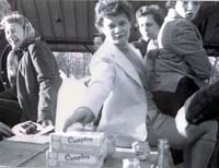Students Carol Barnes, Joan Sellinger, Janet Ray at dentistry picnic