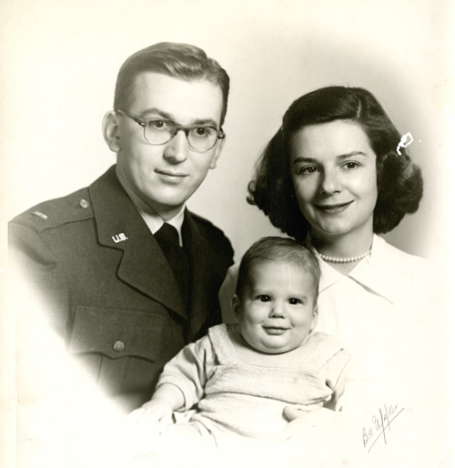The Haggertys with son, Rob, 1951