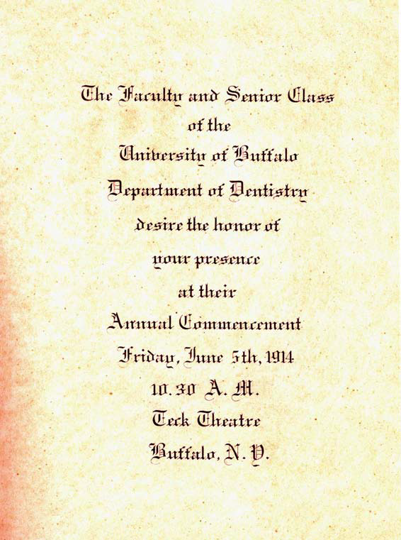 Commencement Brochure, the faculty and senior class