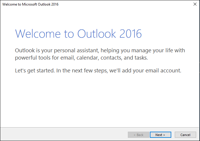 Welcome to Outlook 2016
