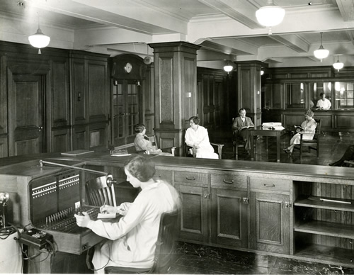 Lobby of Rochester Municipal Hospital, 1926