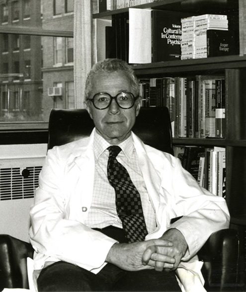 Dr. Thaler in his office, 1970s
