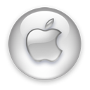 white and grey Apple logo