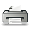 black and white printer icon