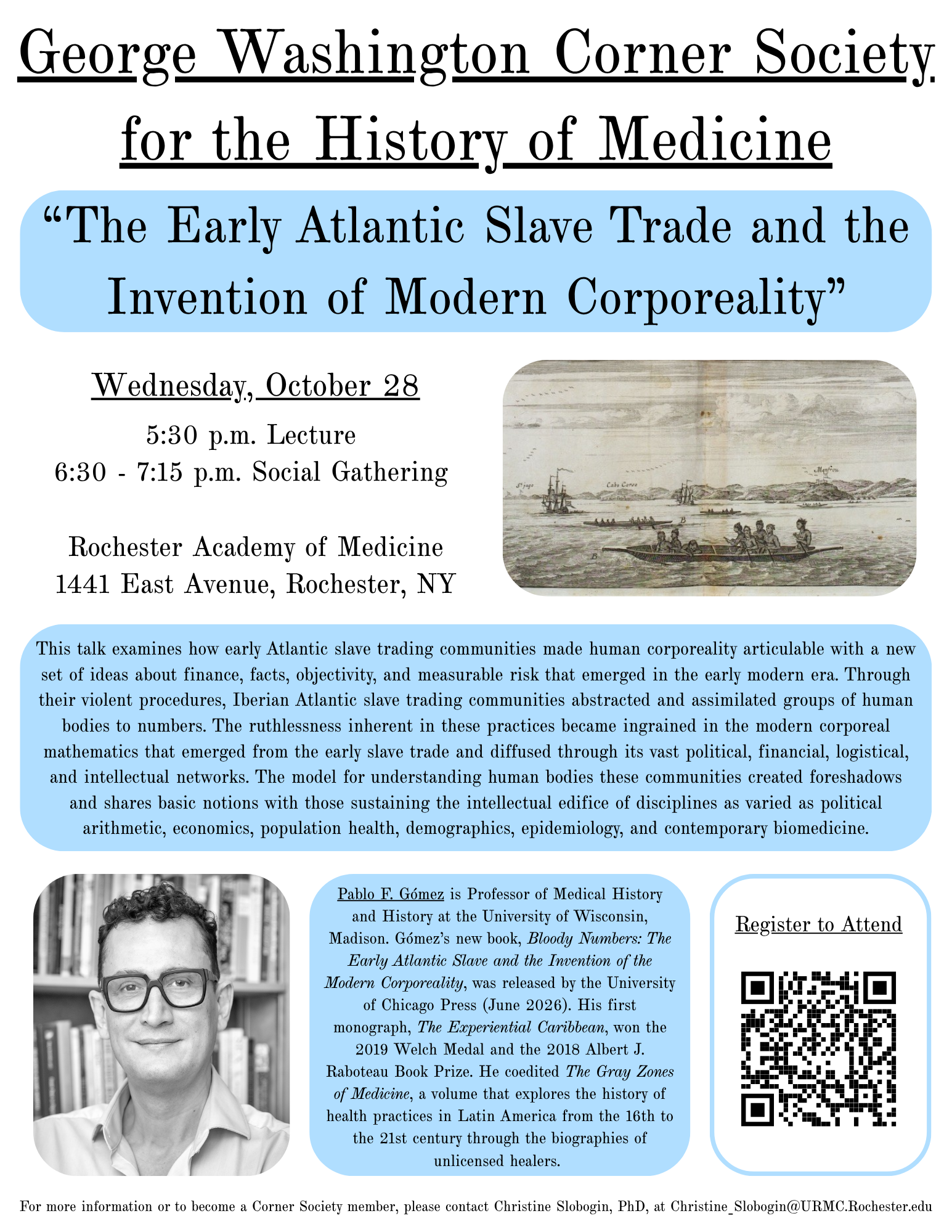 Flyer for the Gomez Lecture
