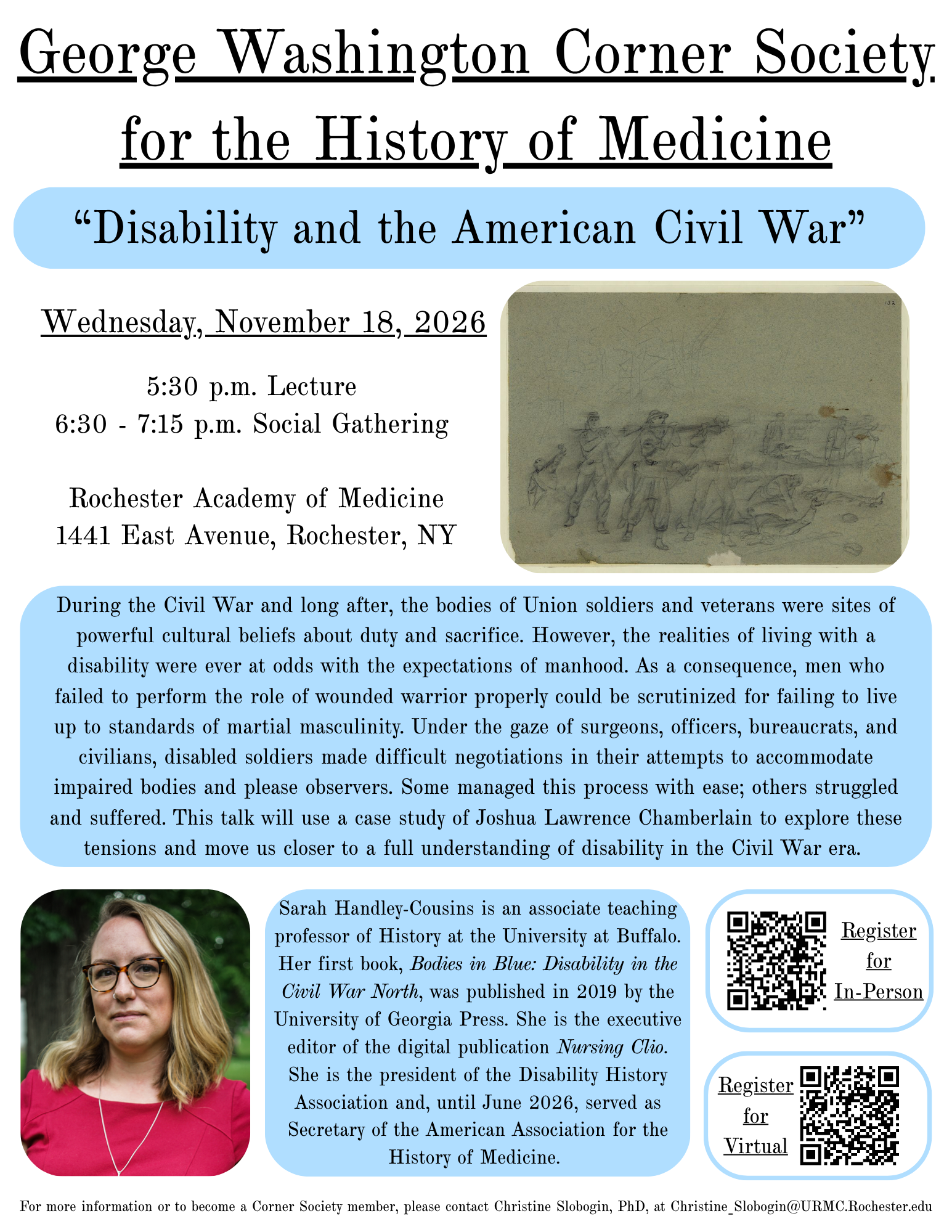 Flyer for the Cousins Lecture