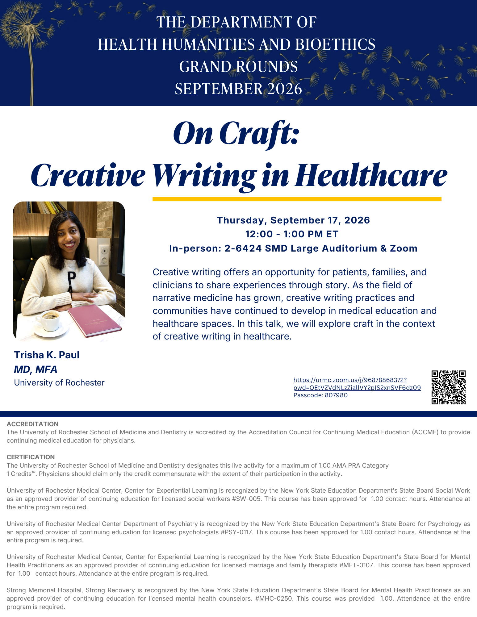 Flyer for the Paul lecture