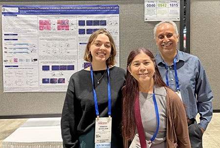 From Left: Graduate student Jennifer Nicholson, MS; Jennifer Anolik, MD, PhD; Javier Rangel-Moreno, PhD