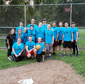 Members of the Aller'Gs Kickball Team