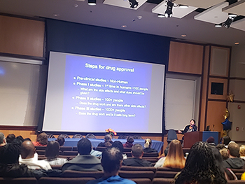 Dr. Jennifer Anolik presents information about drug approval