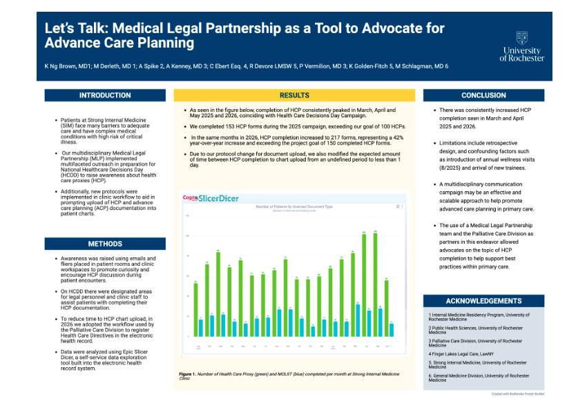 Screen capture of Dr. Brown's QI poster