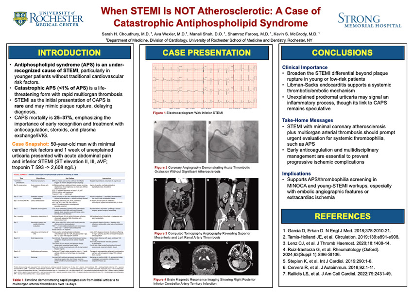 Screen capture of Dr. Choudhury's clinical vignette poster