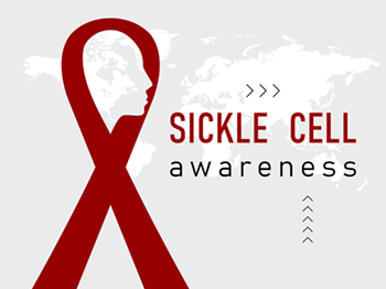 Sickle cell awareness ribbon