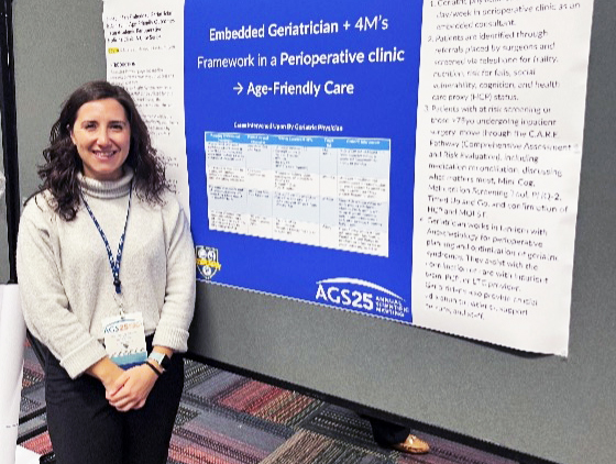 Courtney Kramer, MD presents research poster at the 2025 Annual Scientific Meeting of the American Geriatrics Society