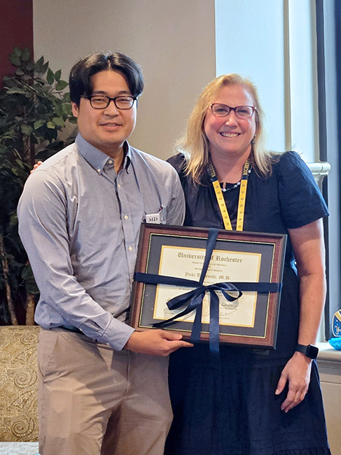 Yuki Takeuchi, MD and Lisa Vargish, MD, MS, Program Director, Geriatrics Medicine Fellowship