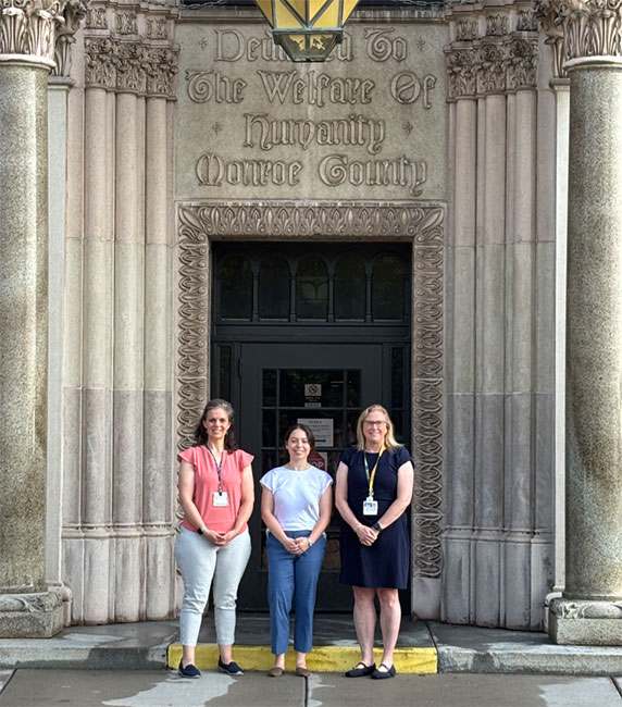 Jennifer Muniak, MD, Associate Program Director, Geriatrics Medicine Fellowship; Megan Hopiavuori, DO, class of 2026-2027; and Lisa Vargish, MD, MS, Program Director, Geriatrics Medicine Fellowship