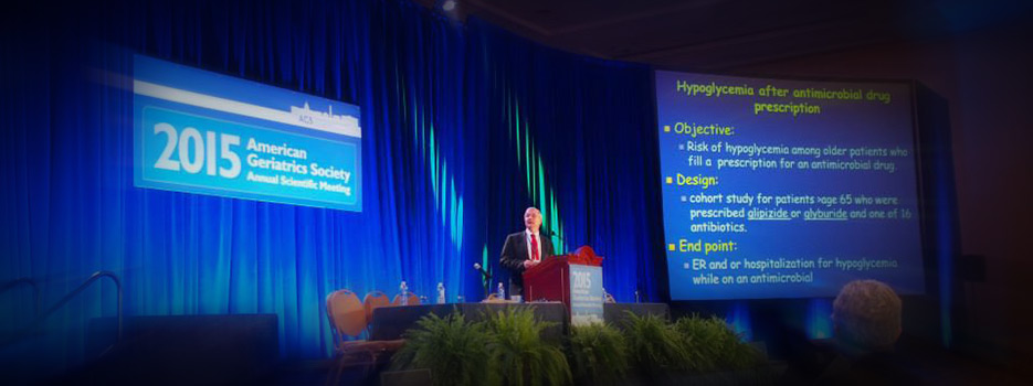 Dr. William Hall speaks at the Annual Geriatrics Society Meeting