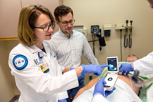 Dr. Amy Blatt demonstrates PoCUS