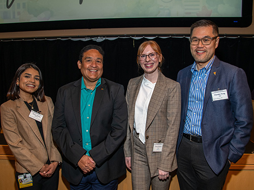 From left: Ahona Shirin, MBA, Olveen Carrasquillo, MD, MPH, Laura Stamm, PHD, and Chunkit Fung, MD. Photo credit: Keith Burris.