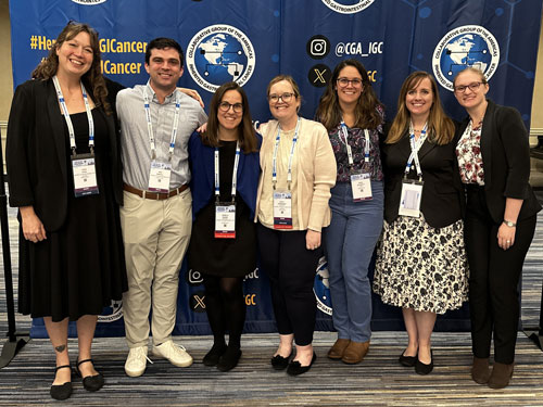 From left: Carol Shaw, NP, Nick Bartell, MD, Danielle Marino, MD, Ashley Hendershot, DNP, Maria McGreevy, MD, Patty Mallaber, DNP, and Allie Zeznick, PA.