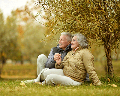 Photo of couple in the park
