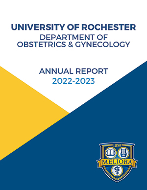 Department of Obstetrics and Gynecology Annual Report Cover