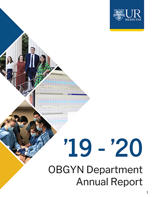 Department of Obstetrics and Gynecology Annual Report Cover
