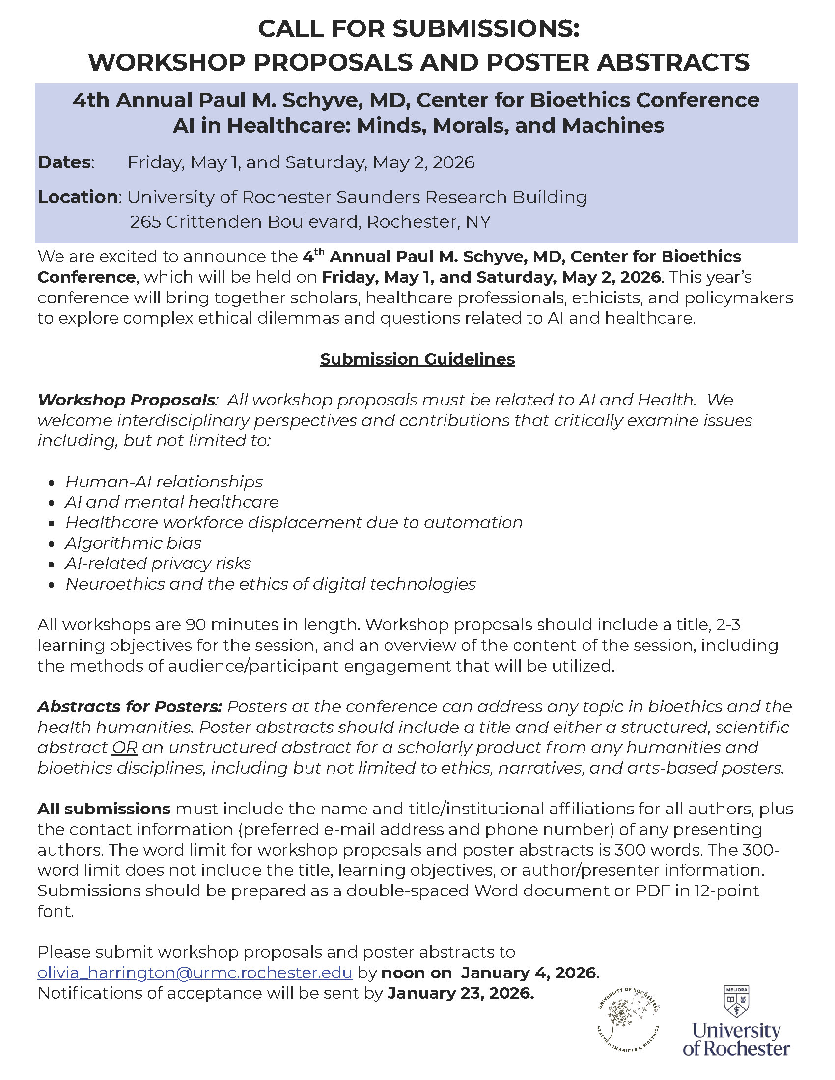 Call for Submissions