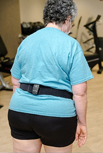 Patient Wearing G-Walk Motion Sensor