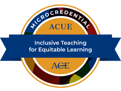 ACUE logo - Inclusive Teaching for Equitable Learning