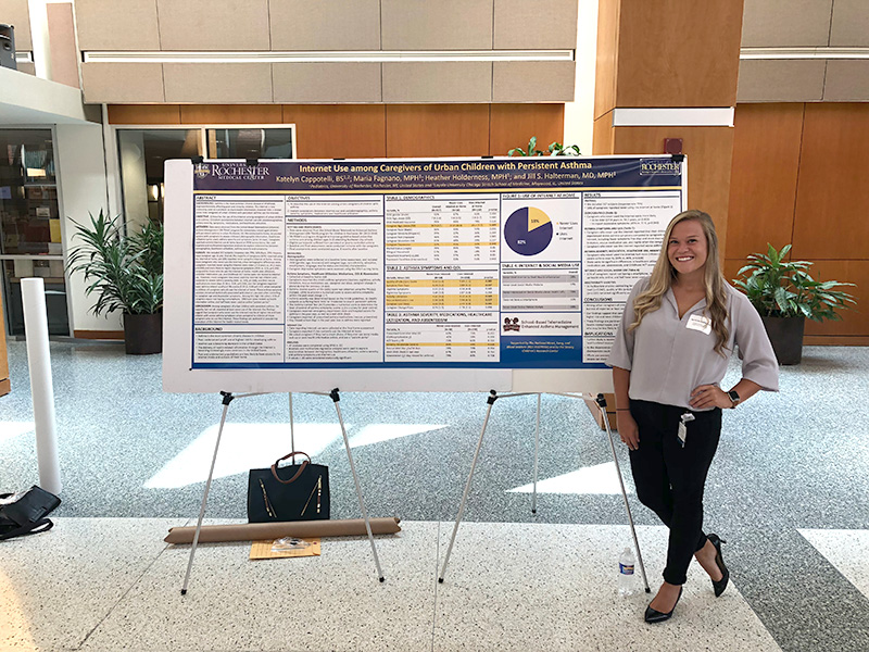Katelyn Cappotelli presenting at SCRC poster symposium