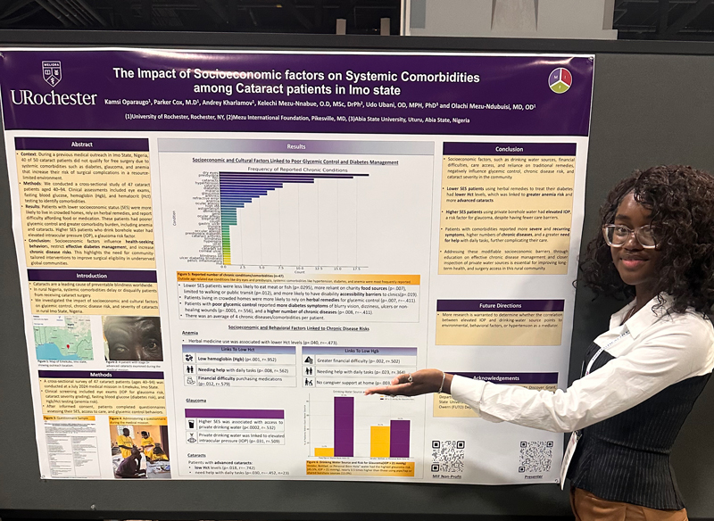 Kamsi Oparaugo with poster