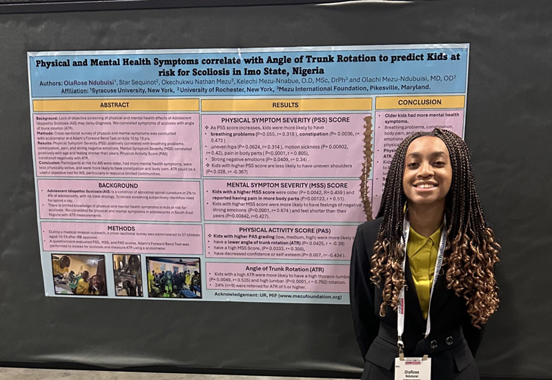 OlaRose Ndubuisi with poster