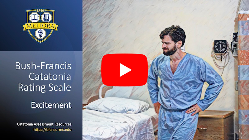 patient in medical room text: Excitement