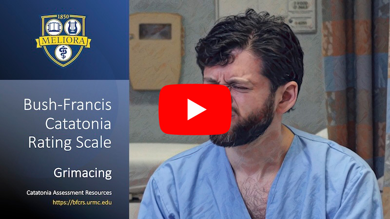 a patient making faces
