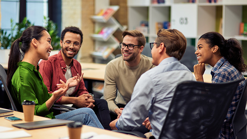 Group of people talking