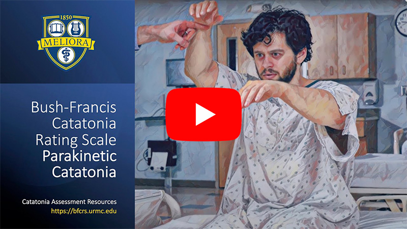 patient moving their hands in front of face