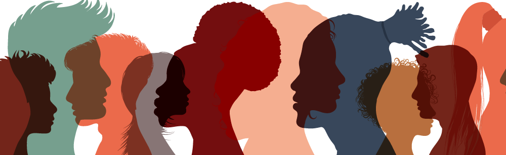 silhouettes of different types of people