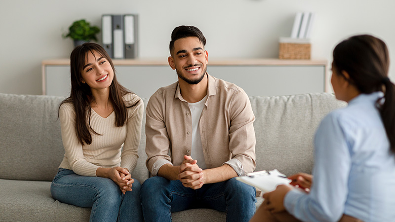 Married couple in therapy session