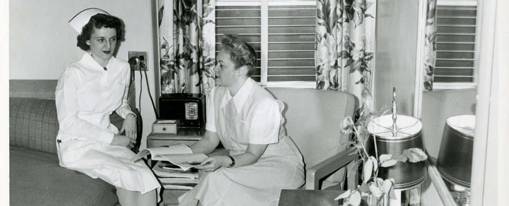 nurses Patricia Gosnell and Cecile Palmer