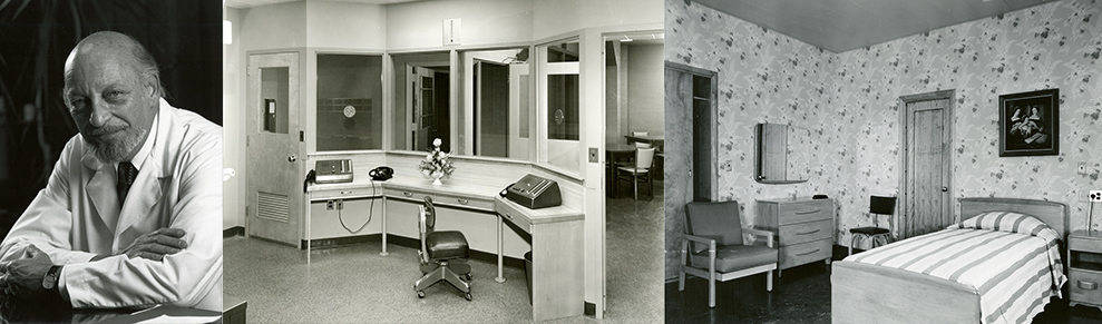 Robert Ader, patient room and psychiatry waiting room in the 1950's