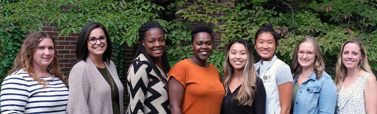 group of social workers outside