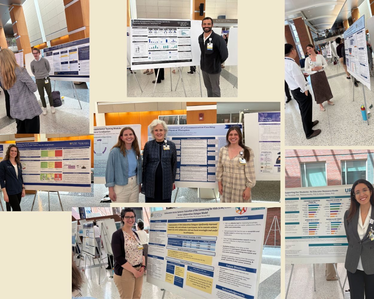 Residents presenting at poster day