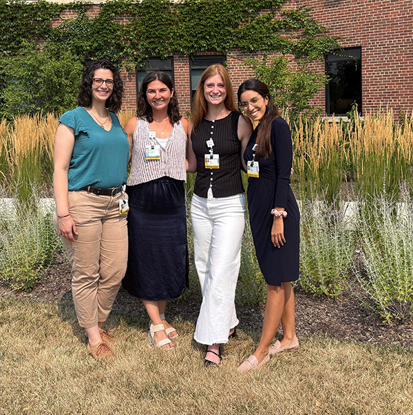 group of interns outside