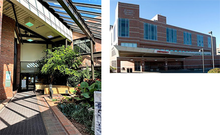Psychiatry entryway and emergency department buliding