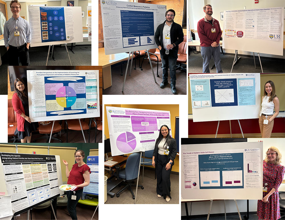 Interns presenting at poster day