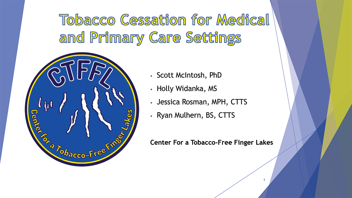 Tobacco Cessation for Medical and Behavioral Health Care Settings