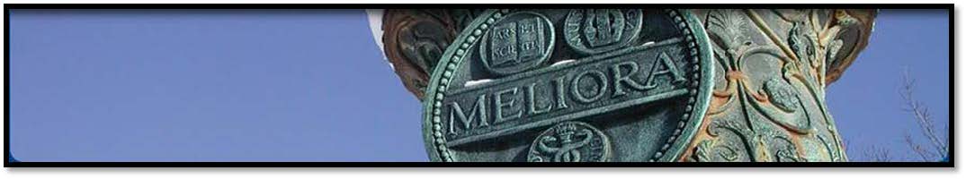 Meliora seal with blue sky behind