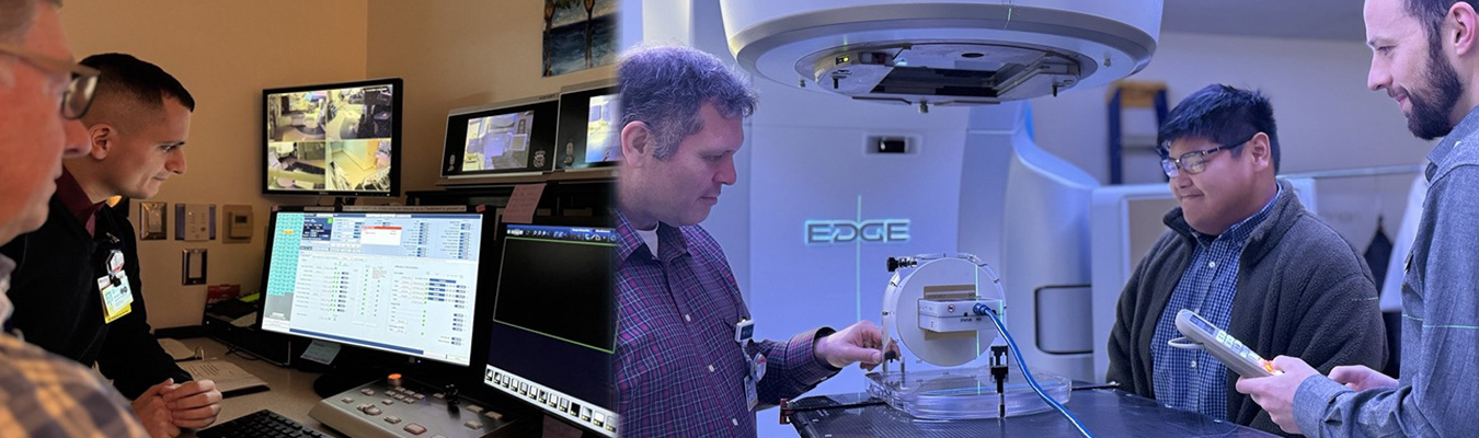 images of medical physics residents in imaging lab